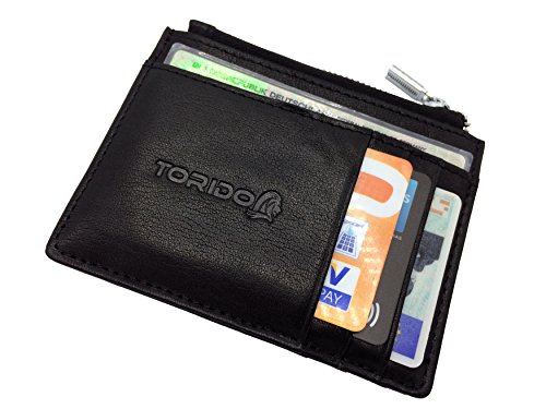 Preisvergleich Produktbild Torido Geldbörse echtes Leder, Portmonee, Kreditkartenetui, Kartenetuie, Kartenetui Herren
