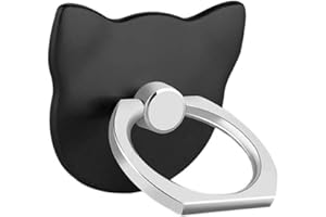 MuStone Soporte para Anillo de Dedo para teléfono Celular, Soporte Universal para teléfono, Soporte de Montaje para iPhone XS X 8 7 6 6S 5 5C 5S, Samsung Galaxy S9 S8 S7Edge S7 S6 Nota 8 5 (Negro)