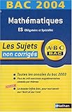 Image de Bac 2003/2004 : Maths, Terminale ES