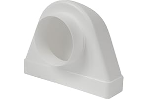 Vent Systems 90 Degree Angle Connector for 220 x 55 mm Rectangular Ducts to Ø100 mm Round Pipes. Ventilation System, Heating, Cooling