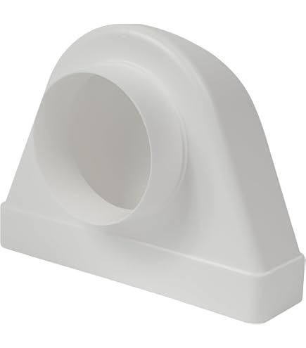 Tubo De Extracción De Aire Rectangular Plegable De 150x75x1500 Mm, Ignífugo Y Autoextinguible, PVC Blanco RAL 9003, Para Campanas Y Ventilación