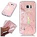 Produktbild Artfeel Samsung Galaxy S7 Edge Handyhülle,Luxus Marmor Muster Design Weich Flexibel Silikon TPU Bumper Schutzhülle,Ultra Dünn Leicht Kratzfest Stoßfest Zurück Hülle für Samsung Galaxy S7 Edge,Rosa