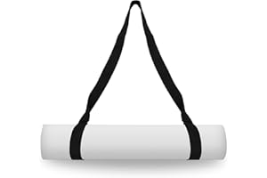 EMODWEY Sangle de Transport pour Tapis de Yoga en Coton Ajustable, Bandoulière Multifonctionnelle pour Toutes Tailles de Tapis, Idéale pour Pilates, Étirements et Fitness, Conception Élastique et Durable