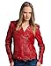 Produktbild Urban Leather Perfecto Retro Damen Lederjacke Rot Lamm-Nappa, Red, Größe S - 38