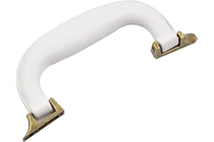 ChenXi Shop 1 Pieces PU Leather Handle for Guitar Musical Box Handbags Gift Boxes Wine Boxes Luggage Toolbox Trolley Instrument Case White Bronze