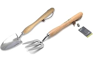 Wolvercroft Garden Centre Burgon & Ball RHS Stainless Steel Mid Handled Trowel and Fork