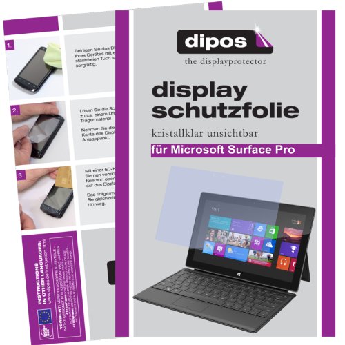 2x Dipos Crystalclear Displayschutzfolie für Microsoft Surface Pro