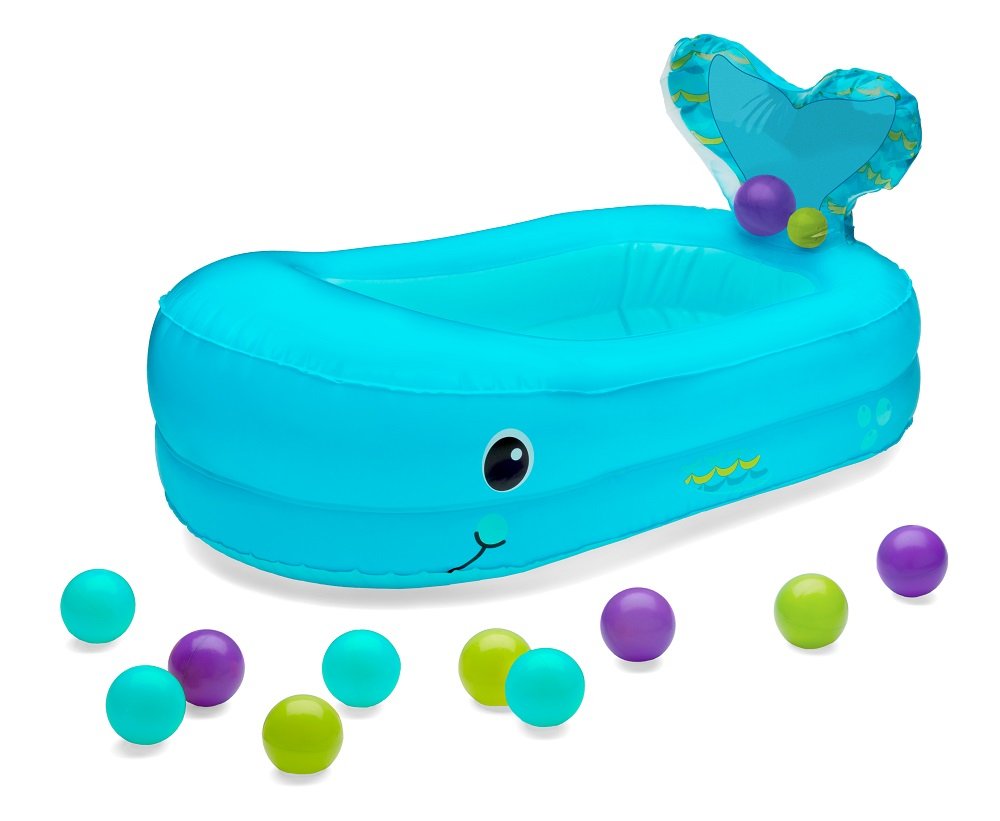 Infantino Whale Bubble Ball Inflatable Bath Tub Baby Bathing Tubs