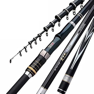 HYYQG Canne à PêChe à Haute Teneur en Carbone Canne à PêChe TéLescopique Portable Ultralight Pole Stream Rod Carpe PêChe 3.6-6.3 M, 4.5