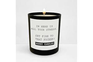 WANKY CANDLES Wanky Candle Black Jar -Novelty Birthday Gift Rude Funny - in Here is All Your Stress WCBJ20