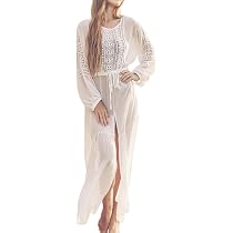 Kimono Boho L-Peach Femme - Cardigan Long Kaftan Plage Loungewear