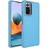 Zore Xioami ile uyumlu Redmi Note 10 Pro Kılıf Metal &Ccedil;er&ccedil;eve ve Buton Tasarımlı Silikon Luna Kapak Sierra Mavi