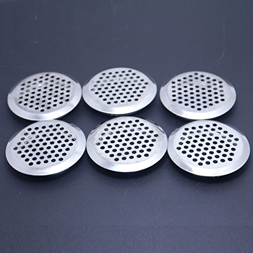 EMOTREE 20er 65mm Lüftungsgitter Rund Kamin Luftgitter Edelstahl Silber Lüftung Gitter - 5