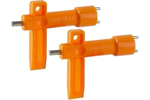 UvV 2 Stück Set WEMAS Lampenschlüssel orange für Warnleuchten, Bakenleuchten oder Baustellenlaternen