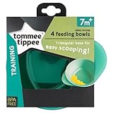 Tommee Tippee Easy Scoop Feeding Bowls 7m+ (Colours May Vary), 4 Bowls