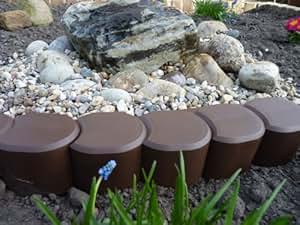 Rasenkante - beetumrandung - Gartenpalisade Midi in Dunkelbraun: Amazon