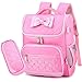 Produktbild LLVV Leichter Rucksack für die Schule, Kinderschultaschen, Kinderrucksäcke für Mädchen, wasserdichte Rucksäcke Primary Schoolbag Bookbag,Rosa,Large