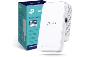 TP-Link Ripetitore WiFi RE330, amplificatore WiFi AC1200, estensore WiFi fino a 120 ㎡, potente ripetitore Wi-Fi con porta ethernet, compatibile con tutti i box internet