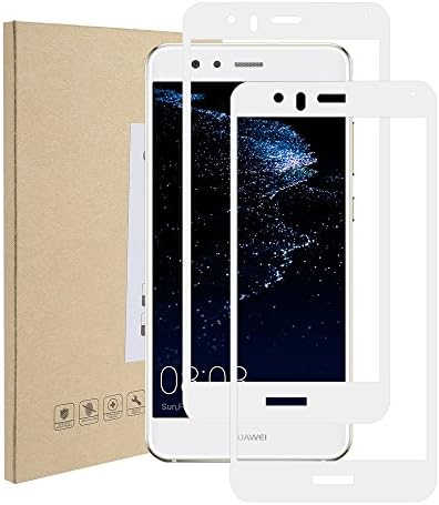 ALYEE Huawei P10 Lite Screen Protector, 2Pack [9H Hardness] [Ultra Clear] [Bubble-Free] Lightweight Tempered Glass Screen Protector Film for Huawei P10 Lite(White)