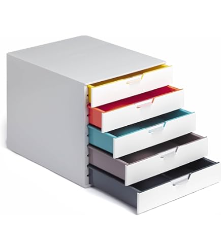 Exacompta - Réf. 313913D - STORE-BOX multi - 1 Caisson 7 tiroirs fins