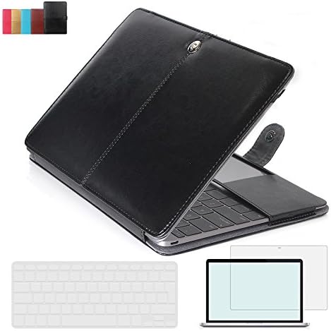 RYGOU Macbook Pro 13 Leather Case,3 in 1 Carrying Cover with Keyboard Skin Screen Shell for Macbook Pro 13 inch with DVD Drive Model:A1278
