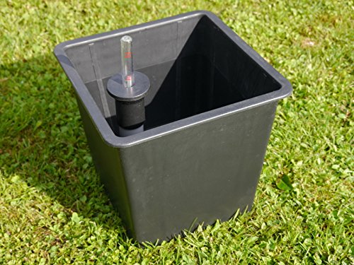 Premium-Pflanzeinsätze aus KUNSTSTOFF mit BEWÄSSERUNGSSYSTEM L26,5x B26,5x H25cm für Fiberglaskübel, Pflanzkübel, Einsatz, Inlet, Blumenkübel, Pflanzgefäße