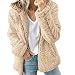 Produktbild Helligen Frauen Herbst Langarm Dick Mit Kapuze Öffnen Stich Mantel Jacke Strickjacke Plüschjacke Damen Winter Jacke Mantel Steppjacke Outwear Reißverschluss Lange Ärmel Mode Parka