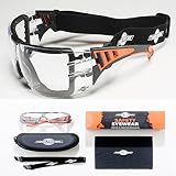 Gafas de Protección ToolFreak Con Lentes Intercambiables y Relleno de Espuma de Estilo Deportivo Para Hombres y Mujeres | Gafas Protectoras con Lentes y Montura Envolvente y Resistente a los Impactos | Con Tratamiento Resistente Anti Arañazos y Anti Niebla | Mejora la Visión y Protege de los Rayos UVA | Cuenta con Banda de Cabeza Desmontable | Incluye Estuche con Cremallera con Eva y Paño de Limpieza de Microfibra