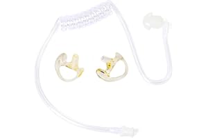 UAYESOK Wymienna rurka akustyczna powietrza, przezroczysta cewka, rurka audio z miękkimi silikonowymi słuchawkami dousznymi, do dwukierunkowego radia, ukrytej słuchawki, Motorola Kenwood, Baofeng