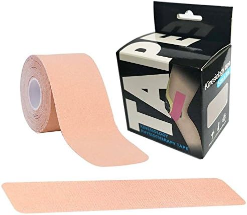 Kinesiology Sports Tape, Elastic Adhesive Latex Free Waterproof Athletic Tape, Uncut Muscle Joints Support Therapeutic Kinesio Tape, Pain Reduce Performance Enhance, FDA and CE Approved