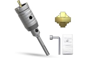 METOTY 40mm Bohrkrone Hohl Lochsäge-dosenbohrer，mit SDS Plus Adapter 110 mm Bohrkrone Steckdose，für Mauerwerk, Ziegel, Beton, Zement, Stein Concrete hole saw