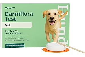 ‎VETEVO vetevo Darmflora Test Basic Dog Intestinal Profile Analysis Including 7 Key Bacteria, pH Value & Food Residues, Causes of Diarrhoea, Flatulence, Allergies & Skin Problems