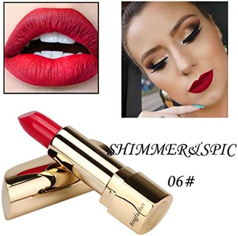 GreatestPPAK, Waterproof Matt Lipsticks, Women Long Lasting Lip Beauty Cosmetic (F)