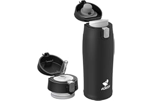 AORIN Butelka do picia ze stali nierdzewnej 18/8-350 ml – szczelny termos, nie zawiera BPA, butelka sportowa dla dzieci, ze stali nierdzewnej, do uprawiania sportu, szkoły, na zewnątrz