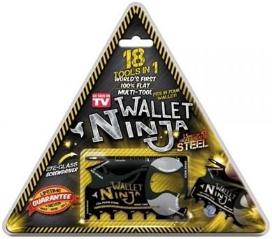 Wallet Ninja 18 in 1 Multi-purpose Credit Card Size Pocket Tool - Includes Retail Packaging
