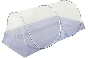‎RECITEM Foldable Mosquito Net, 100 x 200 cm Pop-up Mosquito Net Bed, Portable Camping Tent, Travel Mosquito Net, Quick Installation Travel Mosquito Net Tent, Outdoor Mosquito Net Bed, Travel Bed Canopy (Grey)