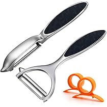 Pelapatate Professionale Doppio Taglio - Lama In Acciaio Inossidabile, Impugnatura Ergonomica Antiscivolo - Verde - Foto 5