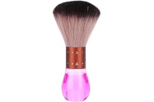 ‎FILFEEL Nacken-Staubbürste, Nacken-Gesicht-Haar-Staubbürste für Friseur und Salon Verwenden Sie Zum Abbürsten von Haaren um Gesicht, Dekolleté und Ohren, Blau und Rosa Optional(Rosa)