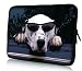 Produktbild Luxburg® Design Laptoptasche Notebooktasche Sleeve für 10,2 Zoll, Motiv: Hund mit Sonnebrille