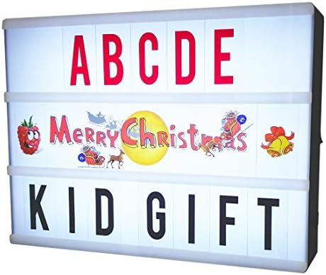 Sanyan A4 Cinematic Light Box with 293 Letters, Emoji, Symbols&amp;Cartoon image - Personalise your own Message - Battery or USB Power