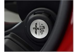 AUTOCOVR Interieur Stahlabdeckung für Alfa_Romeo MITO - 2 Stück Abgerundete Sitzverstellung Platte Zubehör Edelstahl Gebürstet Blenden Cockpit Dekor