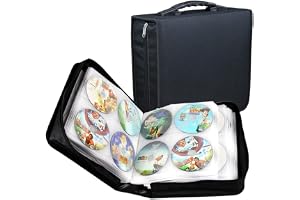 GOODS+GADGETS® CD-fodral för 240 skivor - DVD-mapp med dragkedja