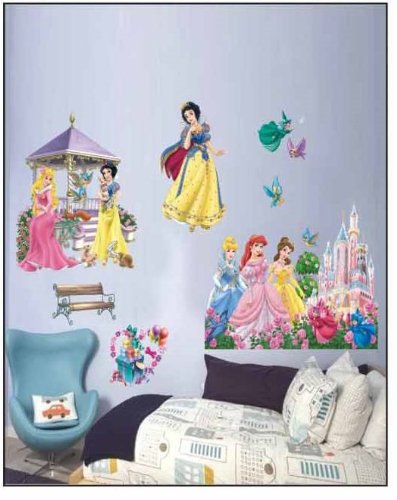 Prinzessin 3d Effekt Wandsticker Prinzessin Disney Wanddekoration Kinder Wandbild Aufkleber