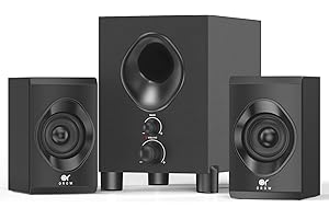 OR O R O W OROW Enceinte PC Bluetooth,2.1 Haut Parleur,18W Caisson De Basse Enceinte, Alimentation USB, Aux Jack 3,5 m/Bluetooth, Enceintes Stéréo, Haut-Parleur pour PC,Ordinateur