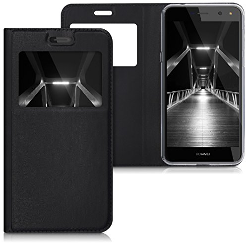 kwmobile Funda para Huawei Y6 2017 - Carcasa de Cuero sint tico con Ventana - Case con Solapa Negro reviews kwmobile Funda para Huawei Y6 2017 - Carcasa de Cuero sint tico con Ventana - Case con Solapa Negro