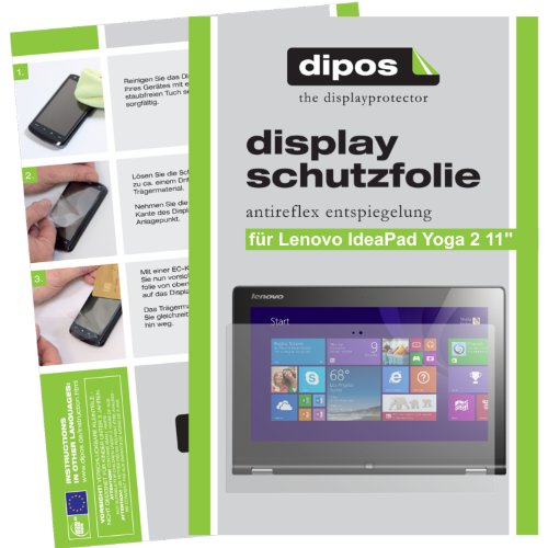 dipos Lenovo IdeaPad Yoga 2 (11,6 Zoll) Schutzfolie (3 Stück) – Antireflex Premium Folie matt - 2