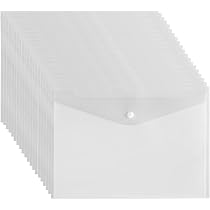 Lot De 20 Pochettes Autocollantes Transparentes A5 FWEEK | Pour Cartes De Visite, Photos, étiquettes (version Verticale)