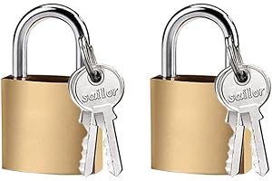 PLABBDPL 2 Pcs Lucchetto Armadietto con Chiave, Lucchetti Piccoli Lucchetto per Valigia in Metallo Anti-caduta, Lucchetti per Valigia con Chiavi per Armadietti Cassetti Universitari Palestra