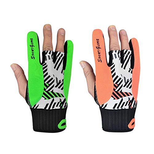 Mlec tech Gants de Bowling Professionnels antidérapants Accessoires de Bowling Confortables Gants de Sport à Doigts Semi-Doigts Mitaines de Bowling