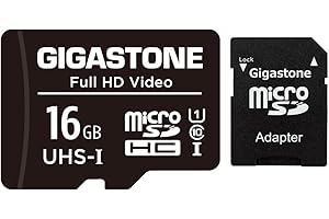 Gigastone Karta micro SD 16 GB Micro SDHC U1 C10 90 MB/S szybka karta pamięci klasa 10 Uhs Full HD Video Nintendo Gopro kamera Samsung Canon Nikon DJI dron